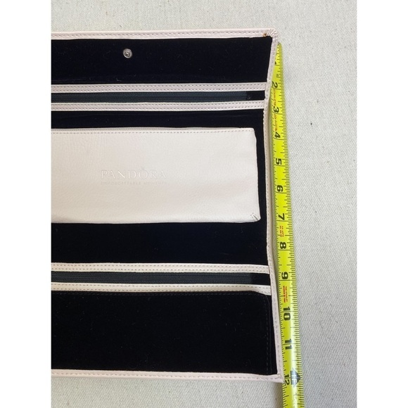 Pandora Pale Pink and Velvet Travel Jewelry Roll Case Jewelry Organizer - Picture 8 of 8